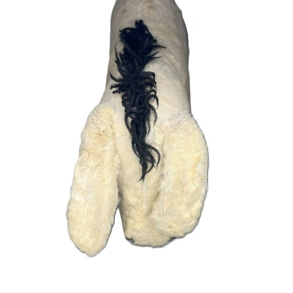 Vintage Plush Donkey Stuffed Animal Toy Beige & Black Button Tail - Picture 5 of 11